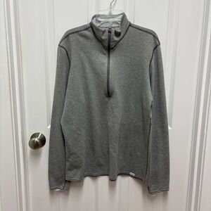 Patagonia Woman's Gray‎ Capilene Midweight Quarter Zip-Neck Size XL
